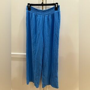 Bobi blue linen gauze pants medium